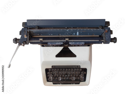 (Top view) Old vintage typewriter.