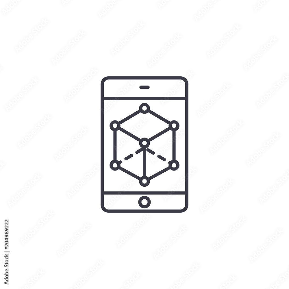 Business perspective linear icon concept. Business perspective line vector sign, symbol, illustration. Business perspective linear icon concept. Business perspective line vector sign, symbol, illustration.