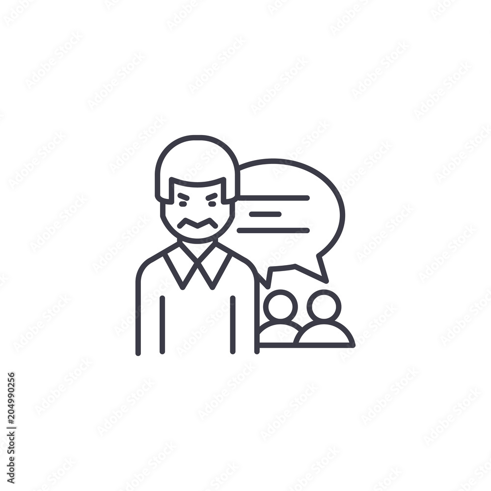 Buzz marketing linear icon concept. Buzz marketing line vector sign, symbol, illustration. Buzz marketing linear icon concept. Buzz marketing line vector sign, symbol, illustration.