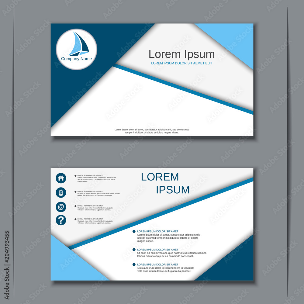 Modern business visiting card vector design template Modern business visiting card vector design template