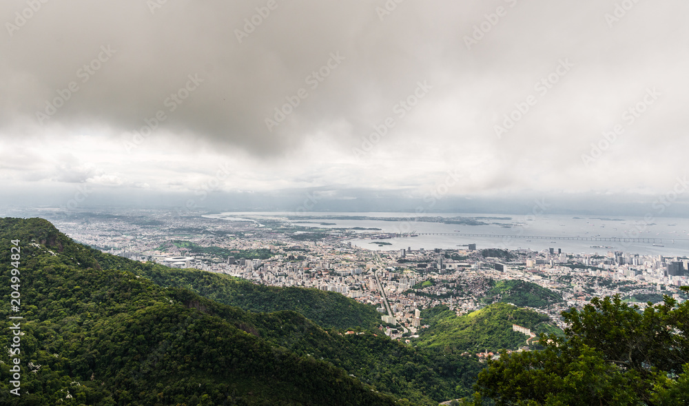 View of the central area of Rio de Janeiro in summer
