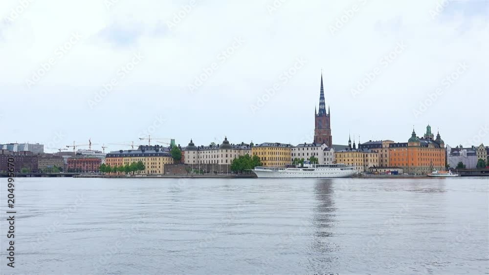 View of Stockholm Old Town City. 4K Ultra HD View of Stockholm Old Town City. 4K Ultra HD