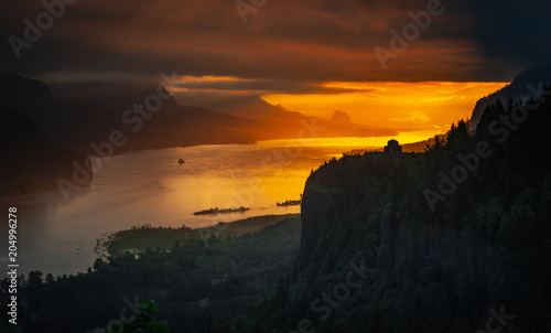 Golden Columbia Gorge Sunrise
