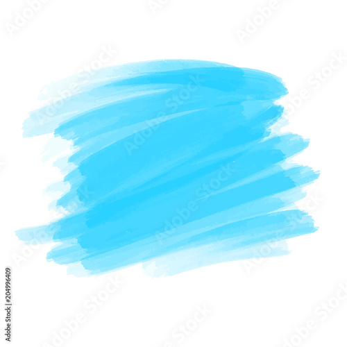 Vector hand drawn watercolor brush stain. Colorful painted stroke. Watercolor effect brushed background.
