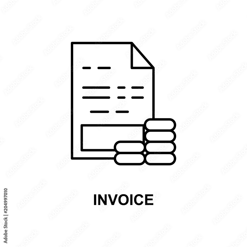 invoice icon. Element of simple web icon with name for mobile concept and web apps. Thin line invoice icon can be used for web and mobile invoice icon. Element of simple web icon with name for mobile concept and web apps. Thin line invoice icon can be used for web and mobile