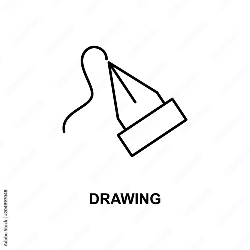 drawing icon. Element of simple web icon with name for mobile concept and web apps. Thin line drawing icon can be used for web and mobile drawing icon. Element of simple web icon with name for mobile concept and web apps. Thin line drawing icon can be used for web and mobile