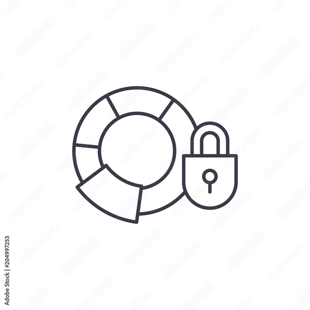 Confidential reports linear icon concept. Confidential reports line vector sign, symbol, illustration. Confidential reports linear icon concept. Confidential reports line vector sign, symbol, illustration.