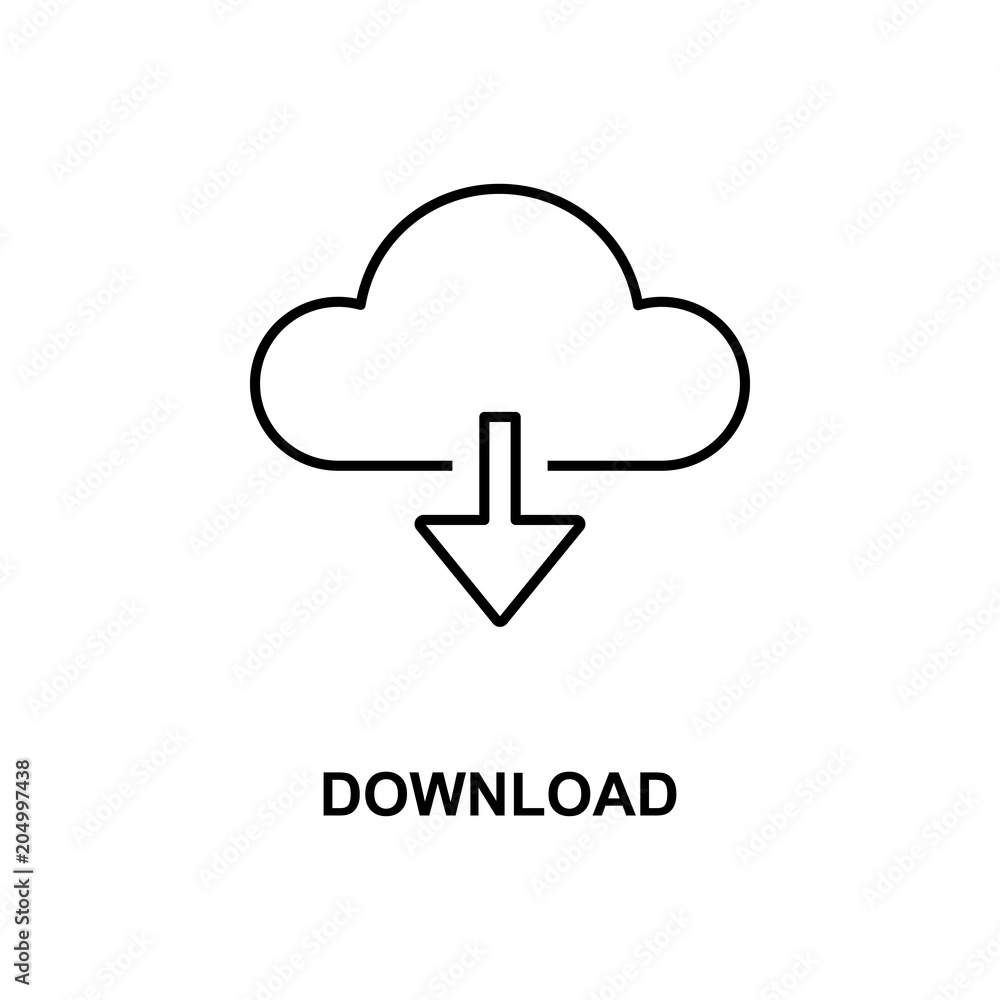 download sign icon. Element of simple web icon with name for mobile concept and web apps. Thin line download sign icon can be used for web and mobile download sign icon. Element of simple web icon with name for mobile concept and web apps. Thin line download sign icon can be used for web and mobile