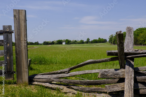 Farmhouse in field in Prince William County, Virginia