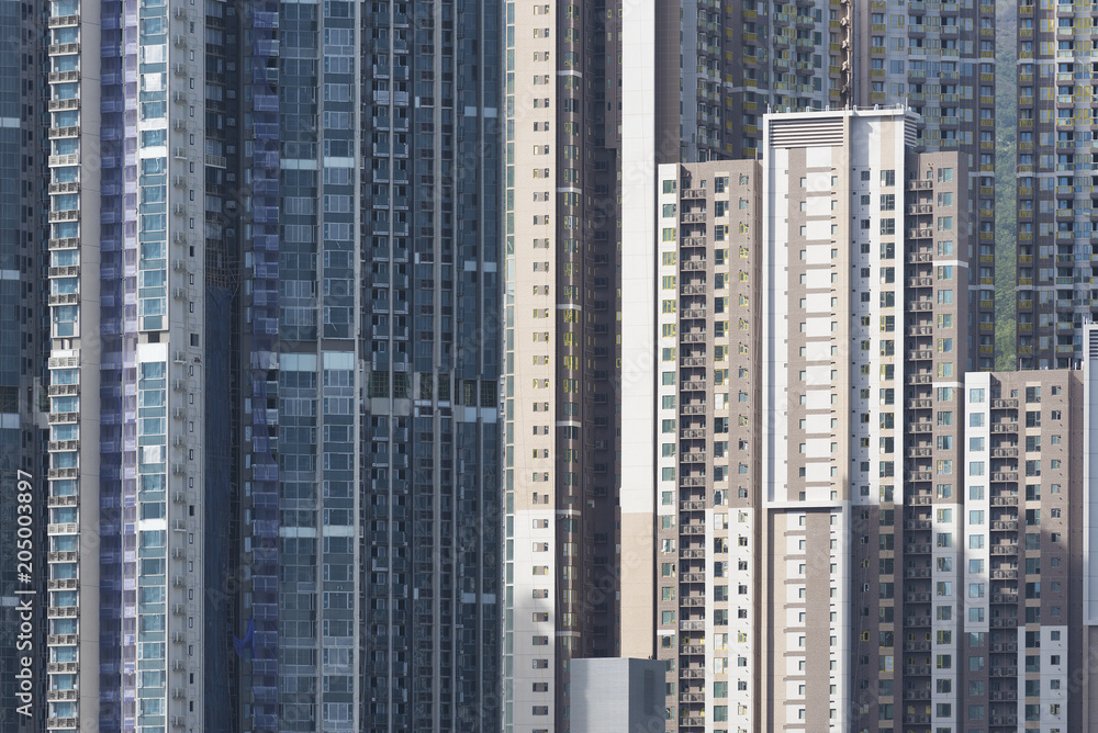 High rise residential building in Hong Kong city High rise residential building in Hong Kong city
