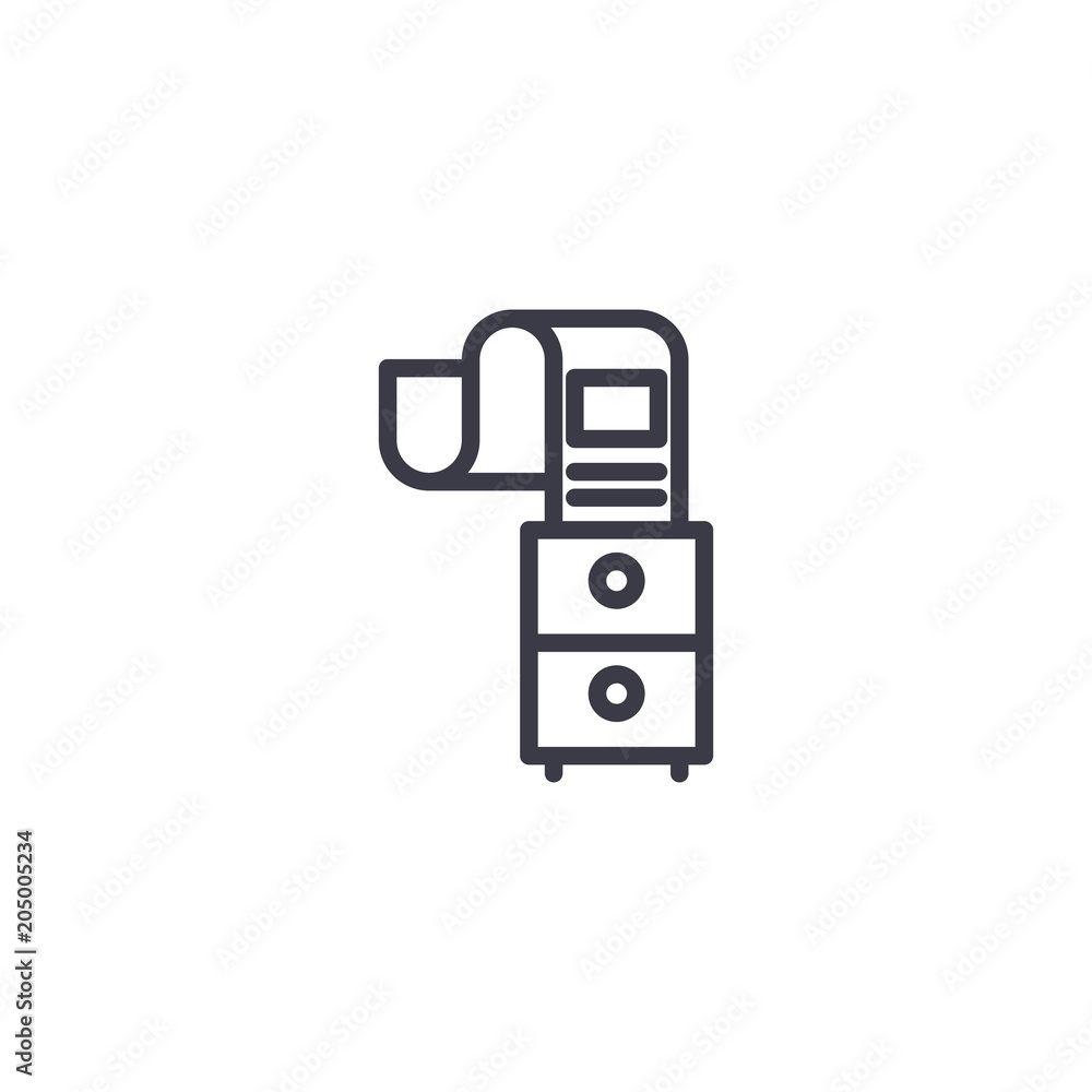 Document flow linear icon concept. Document flow line vector sign, symbol, illustration. Document flow linear icon concept. Document flow line vector sign, symbol, illustration.