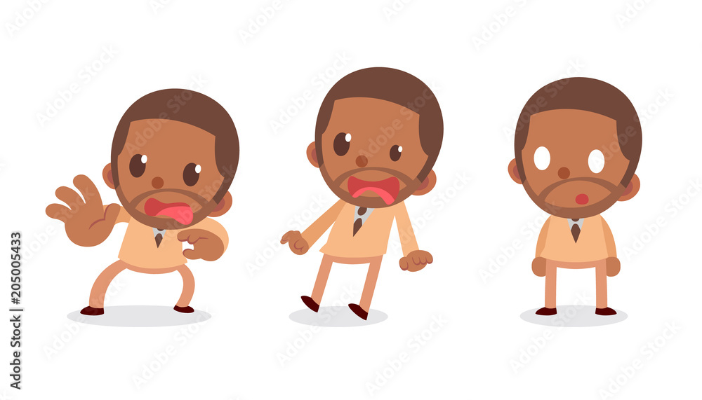 Set of tiny businessman character in actions. Shocked. Set of tiny businessman character in actions. Shocked.