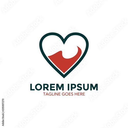 Wallpaper Mural heart logo. icon. vector illustration Torontodigital.ca