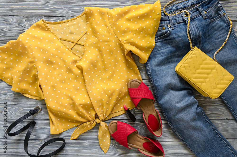 yellow shoes outfit