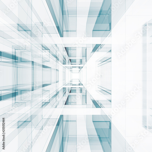 Abstract architecture background. 3d rendering