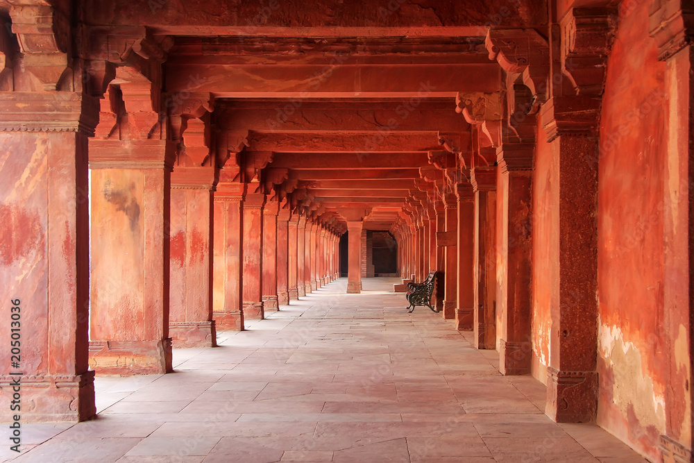 Colonnade of Panch Mahal in Fatehpur Sikri, Uttar Pradesh, India Colonnade of Panch Mahal in Fatehpur Sikri, Uttar Pradesh, India