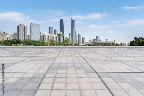 Prospects for the empty square floor tiles of Guangzhou urban complex.