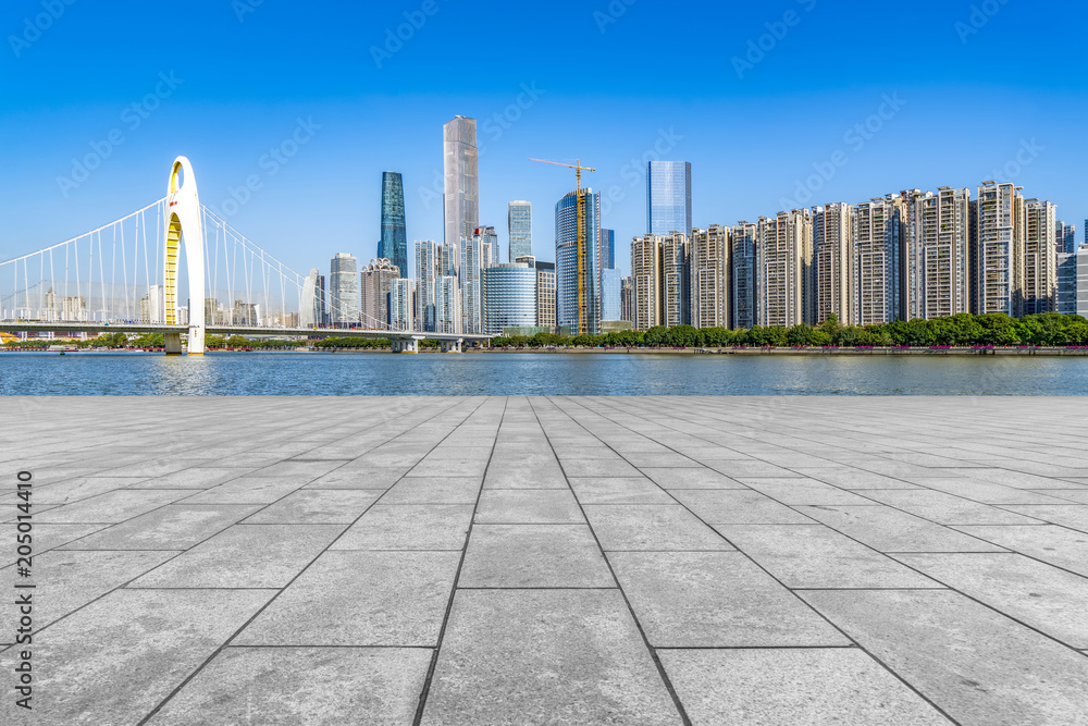 Prospects for the empty square floor tiles of Guangzhou urban complex.