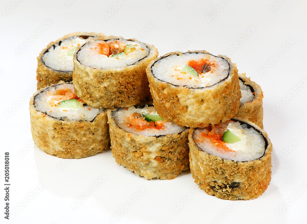 Warm rolls Tamasi (fried salmon, spice sauce, masago, philadelphia cheese, cucumber, tomato) Warm rolls Tamasi (fried salmon, spice sauce, masago, philadelphia cheese, cucumber, tomato)