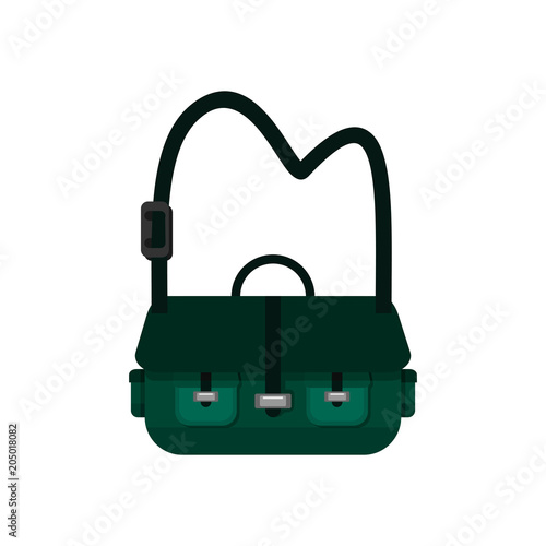 Green Simple Sling Bag Illustration Design