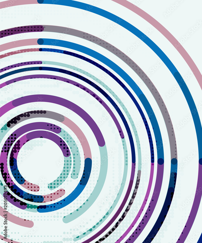 Circular lines, circles, geometric abstract background Circular lines, circles, geometric abstract background
