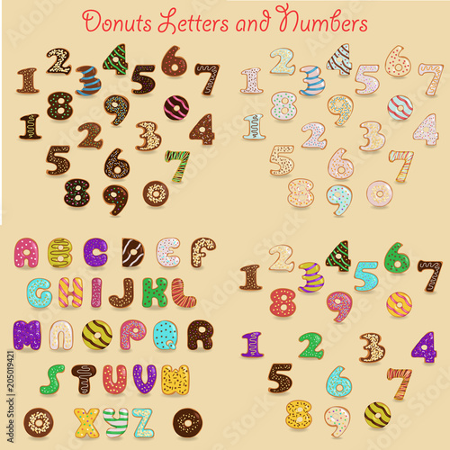 Colorful Donuts Alphabets