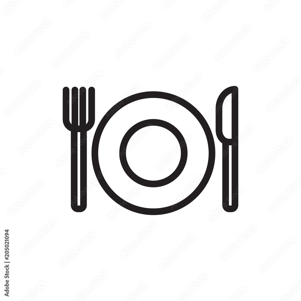 lunch icon vector