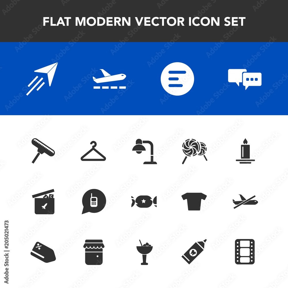 Modern, simple vector icon set with entertainment, bubble, food, video, sweet, fashion, menu, bear, flame, movie, home, button, communication, fly, light, plane, film, ringing, airplane, ball icons Modern, simple vector icon set with entertainment, bubble, food, video, sweet, fashion, menu, bear, flame, movie, home, button, communication, fly, light, plane, film, ringing, airplane, ball icons