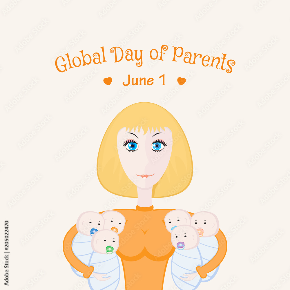 Global Day of Parents Vector Card Global Day of Parents Vector Card