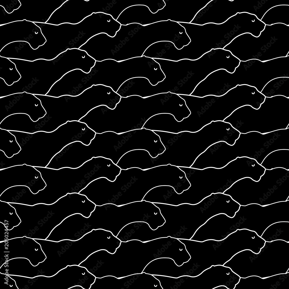 black-panther-silhouette-seamless-pattern-wild-animals-vector