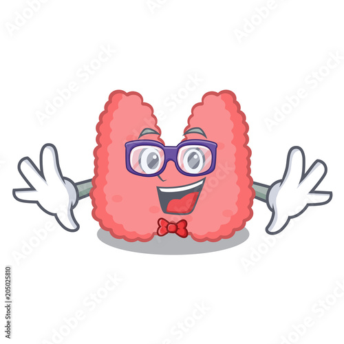 Geek thyroid character cartoon style photo