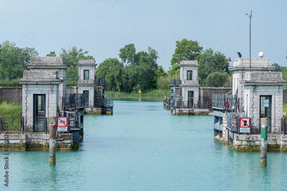 Schleuse bei Lignano zum Tagliamento