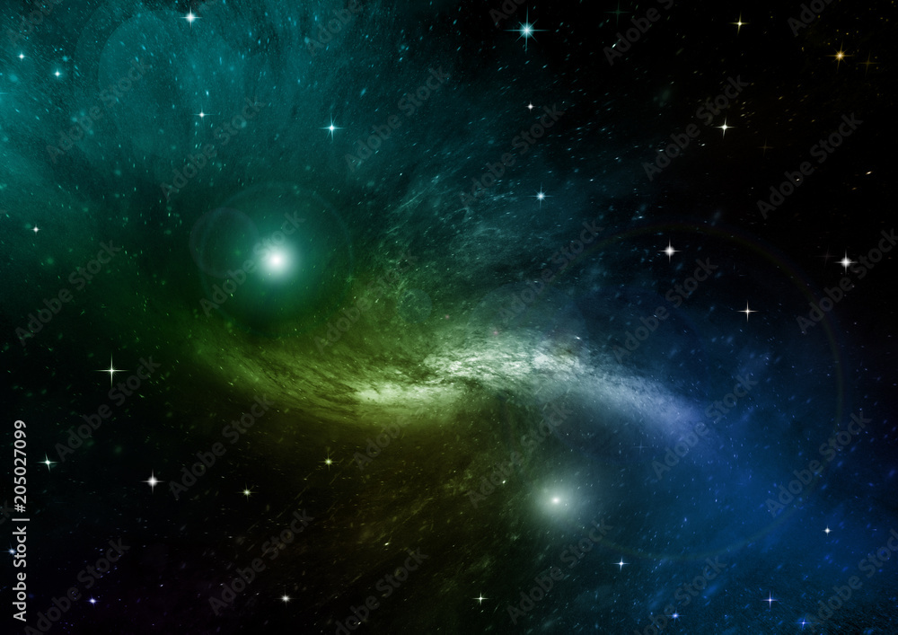 galaxy in a free space galaxy in a free space