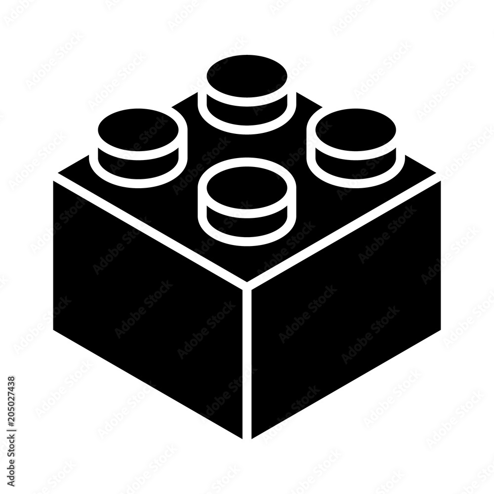 Andragende type dårligt Lego brick block or piece flat vector icon for toy apps and websites Stock  Vector | Adobe Stock