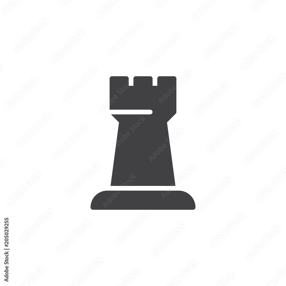 Chess rook vector icon. filled flat sign for mobile concept and web design. Chess piece simple solid icon. Symbol, logo illustration. Pixel perfect vector graphics Chess rook vector icon. filled flat sign for mobile concept and web design. Chess piece simple solid icon. Symbol, logo illustration. Pixel perfect vector graphics