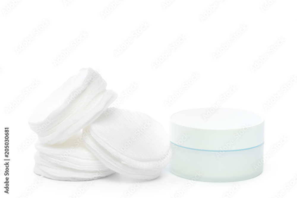 cotton sponges isolated on white background cotton sponges isolated on white background