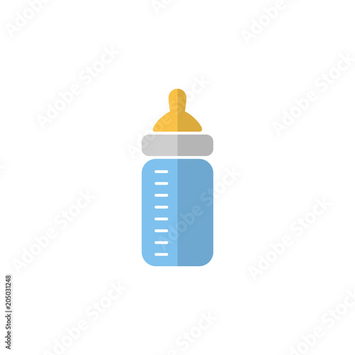 Baby feeding bottle vector flat icon