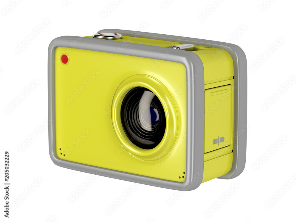 Action cam on white background Action cam on white background