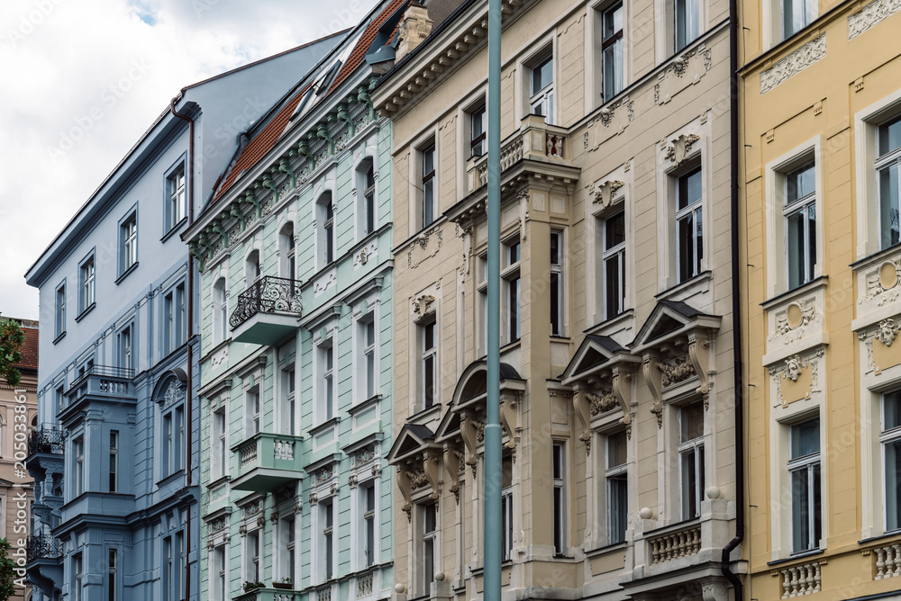 Old residential buildings in Prague