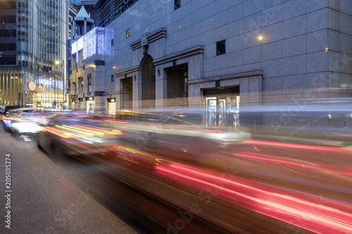 Photography traffic jam in hongkong