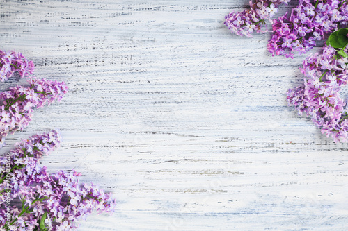 green on a wooden background