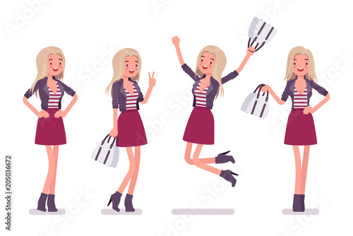Young woman positive emotions