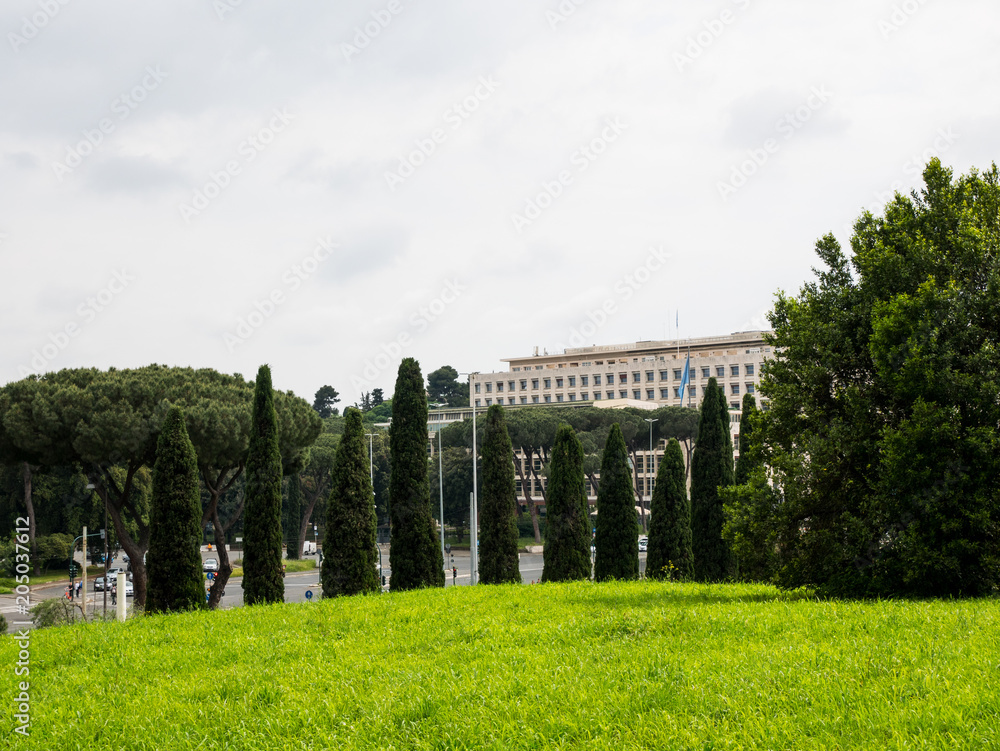 view of the Palazzo della Fao, Rome Italy