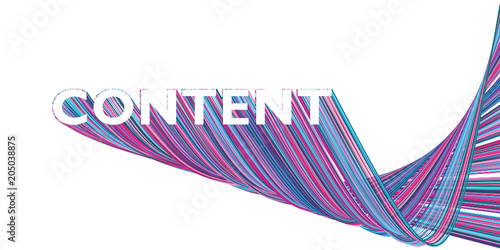 CONTENT extruded text