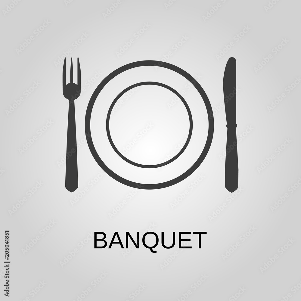 Vecteur Stock Banquet icon. Banquet symbol. Flat design. Stock - Vector  illustration | Adobe Stock