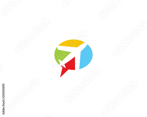 Free Download air plane chat logo - GFXLoad