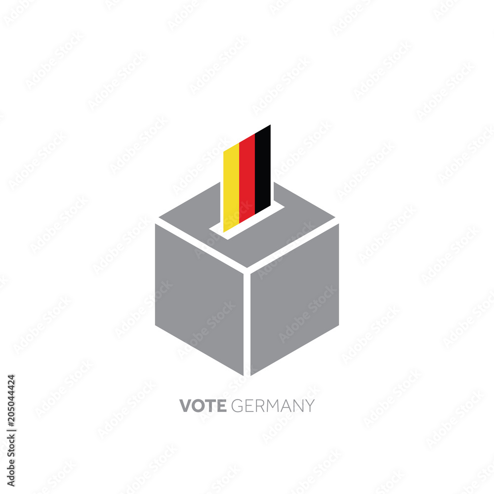 Germany voting concept. National flag and ballot box. Germany voting concept. National flag and ballot box.