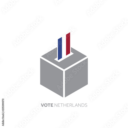 Netherlands voting concept. National flag and ballot box.