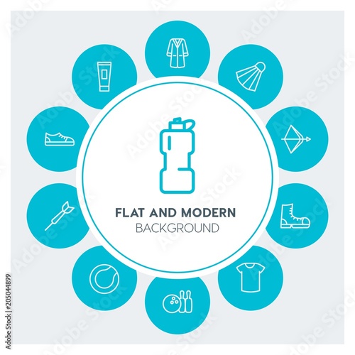 clothes, sports, beauty and cosmetics Infographic Circle outline Icons Set. Contains such Icons as business, website, elements, background, pattern, royal and more. Fully Editable. Pixel Perfect