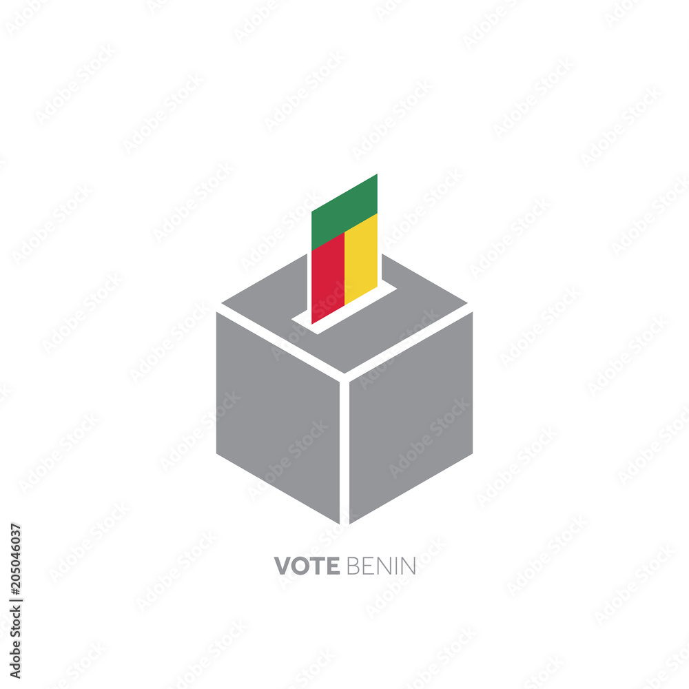Benin voting concept. National flag and ballot box. Benin voting concept. National flag and ballot box.